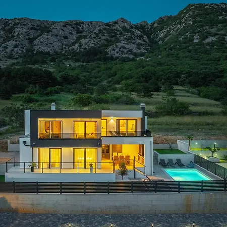 Villa Marina With A Pool Draga Bašćanska